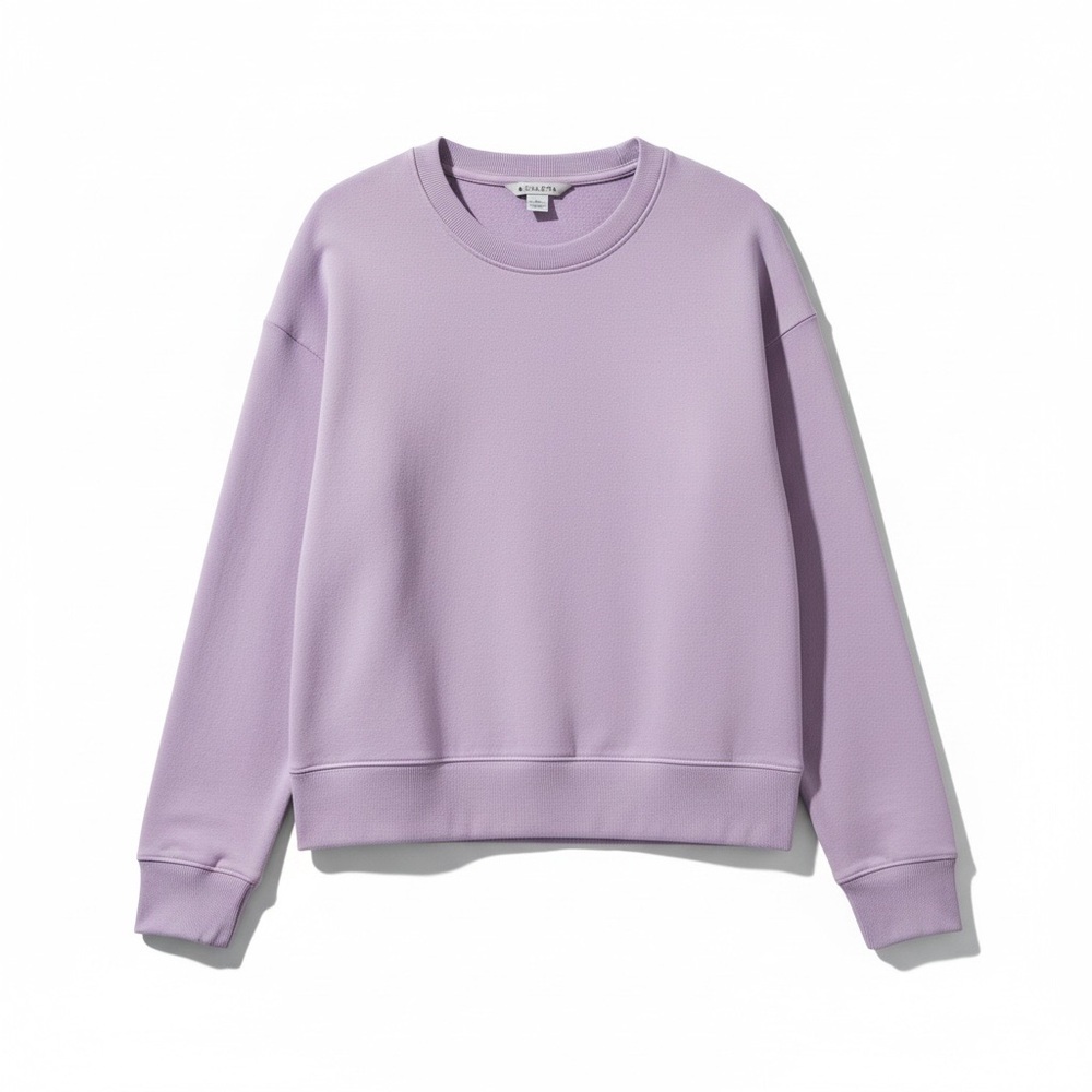 Athleta Coaster Luxe Sweatshirt Plumeria Purple Size Small